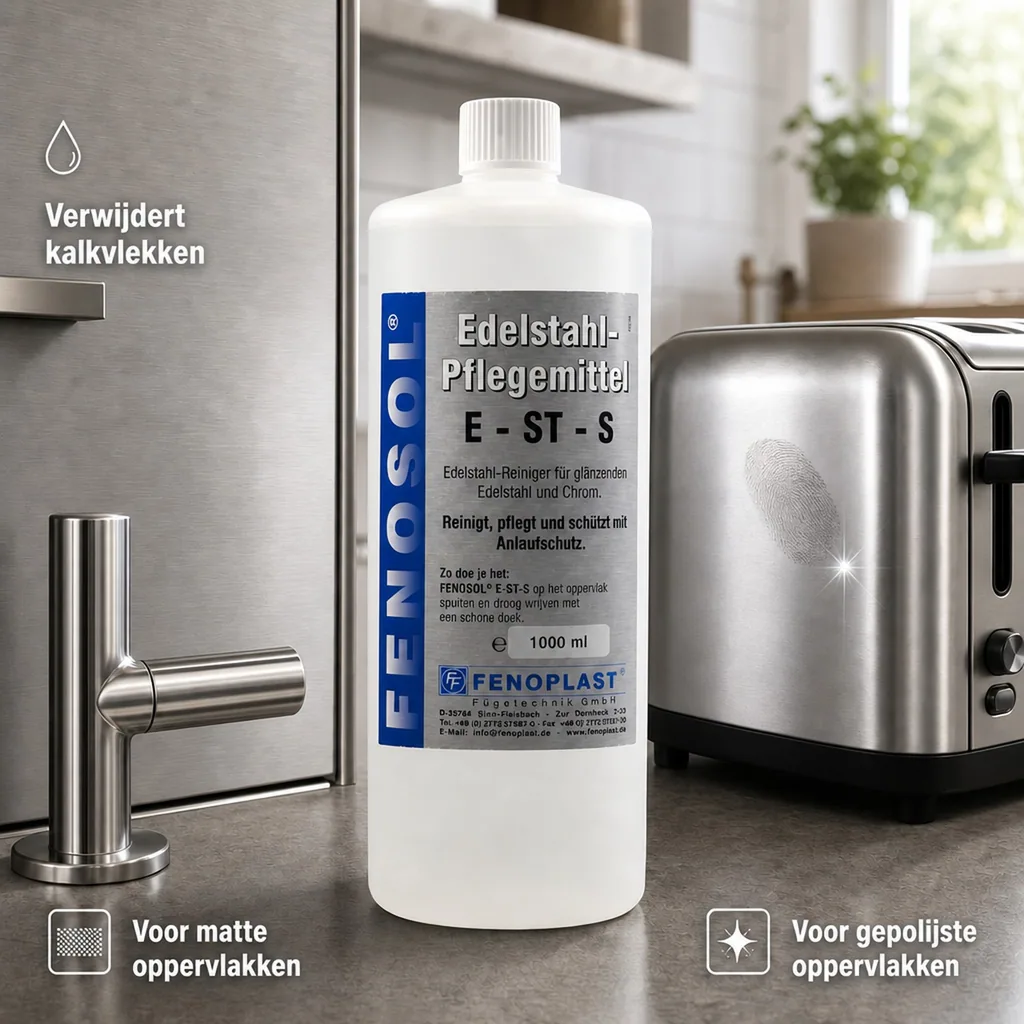 RVS reiniger, Edelstaal reiniger, 1000ml, Pflegereiniger, RVS onderhoud