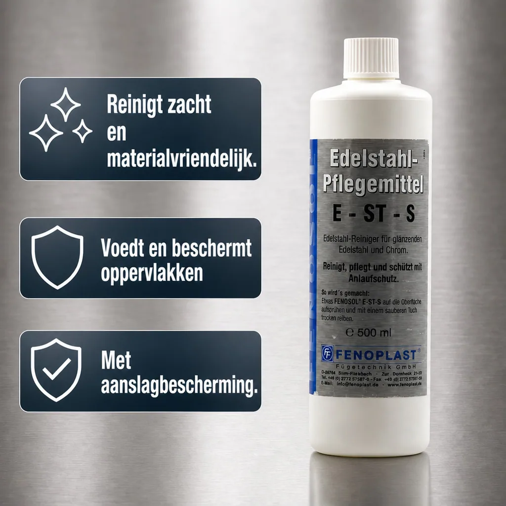 RVS reiniger, Fenosol Edelstahlreiniger E-ST-S 500ml, RVS onderhoud