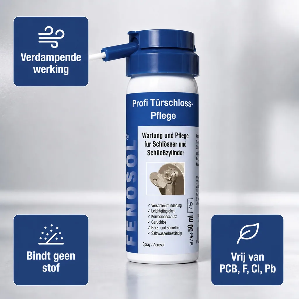 Deurslot onderhoud, slot smeren, FENOPLAST Fenosol Türschlosspflege PROFI 50 ml