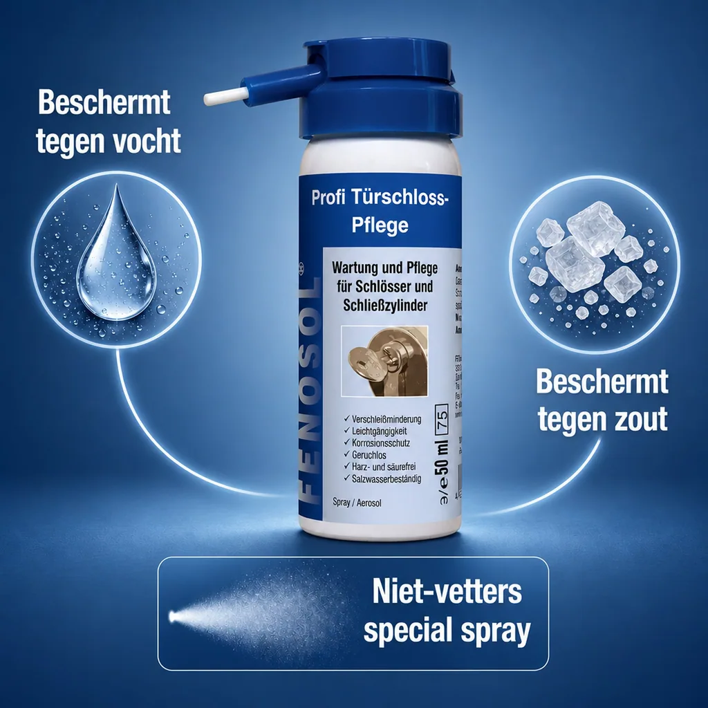 Deurslot onderhoud, slot smeren, FENOPLAST Fenosol Türschlosspflege PROFI 50 ml