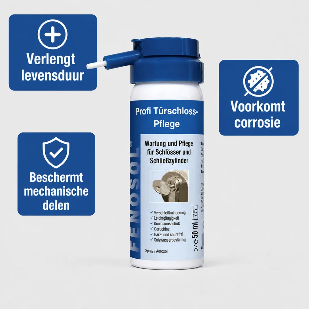 Deurslot onderhoud, slot smeren, FENOPLAST Fenosol Türschlosspflege PROFI 50 ml