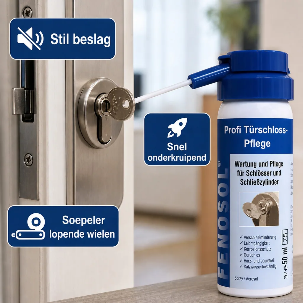 Deurslot onderhoud, slot smeren, FENOPLAST Fenosol Türschlosspflege PROFI 50 ml