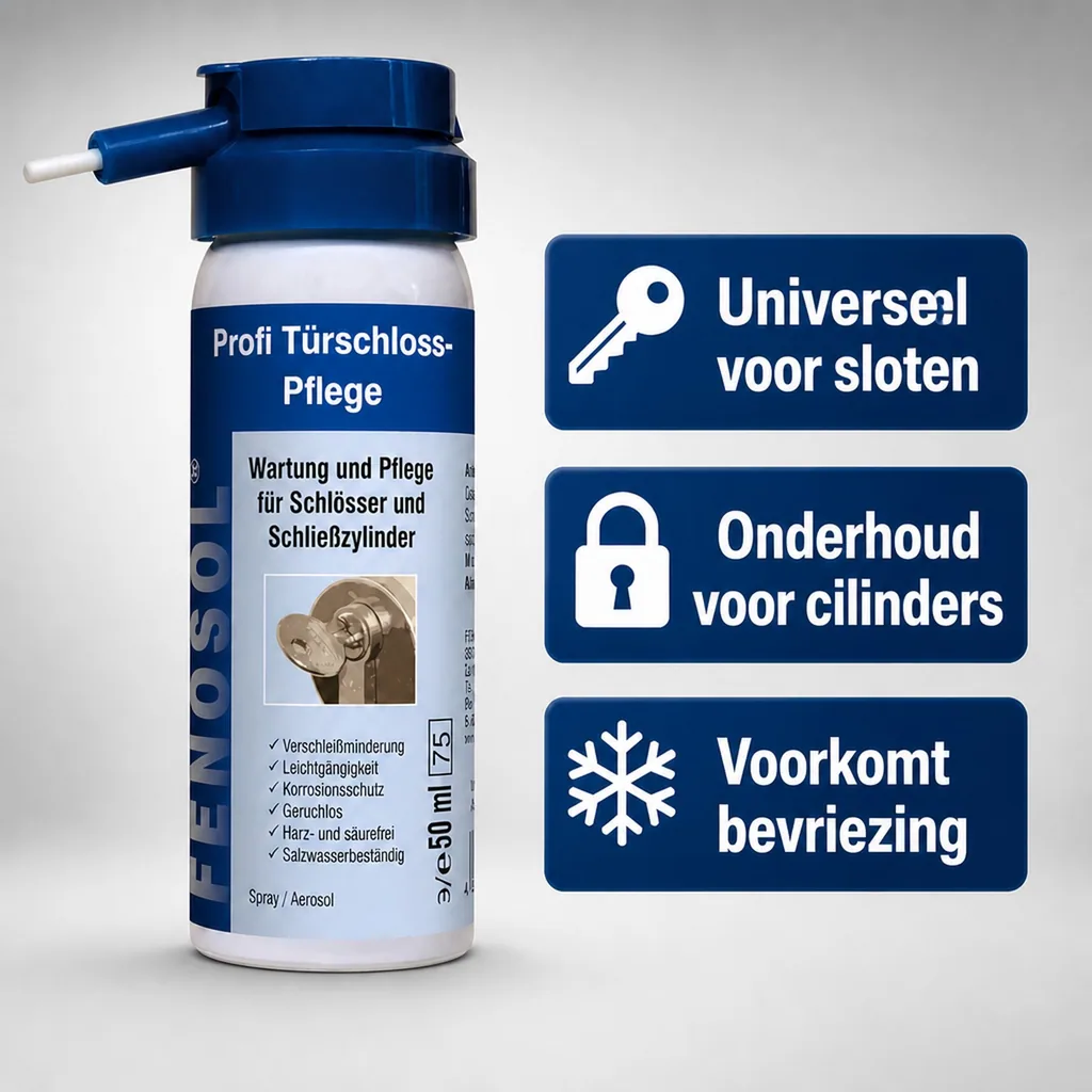 Deurslot onderhoud, slot smeren, FENOPLAST Fenosol Türschlosspflege PROFI 50 ml