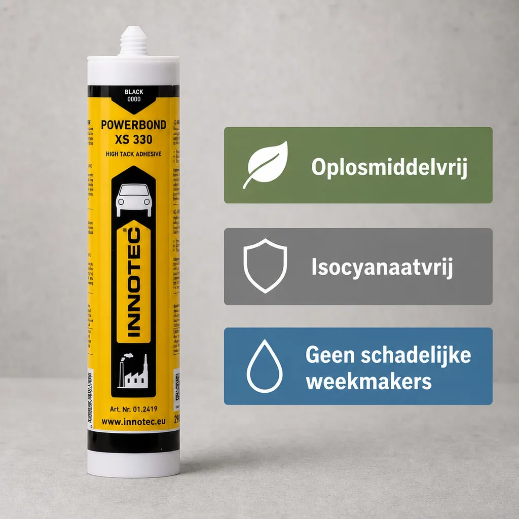 Kleefpasta zwart, montagelijm, INNOTEC Powerbond XS 330, 290ml, inclusief mengtuit