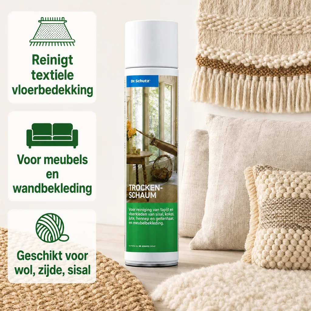 Droogshampoo tapijt, 400 ml, voor ca. 10 m², voor natuurvezels