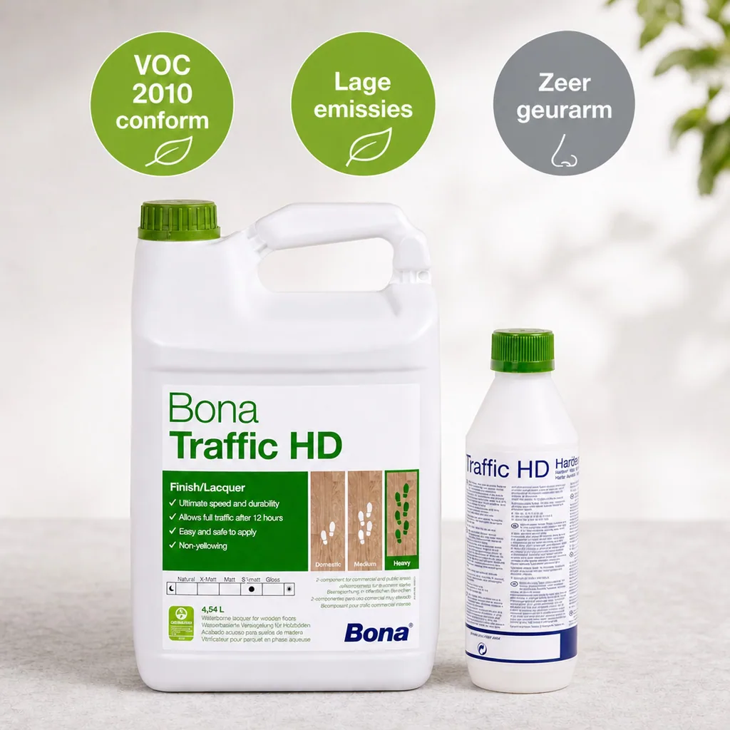 Bona Traffic HD halbmatt 2K, 4,95 liter, 4,5 L + 0,45 HD Härter, parketlak 2 componenten