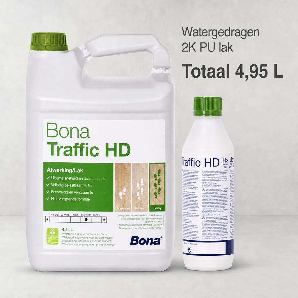 Bona Traffic HD halbmatt 2K, 4,95 liter, 4,5 L + 0,45 HD Härter, parketlak 2 componenten