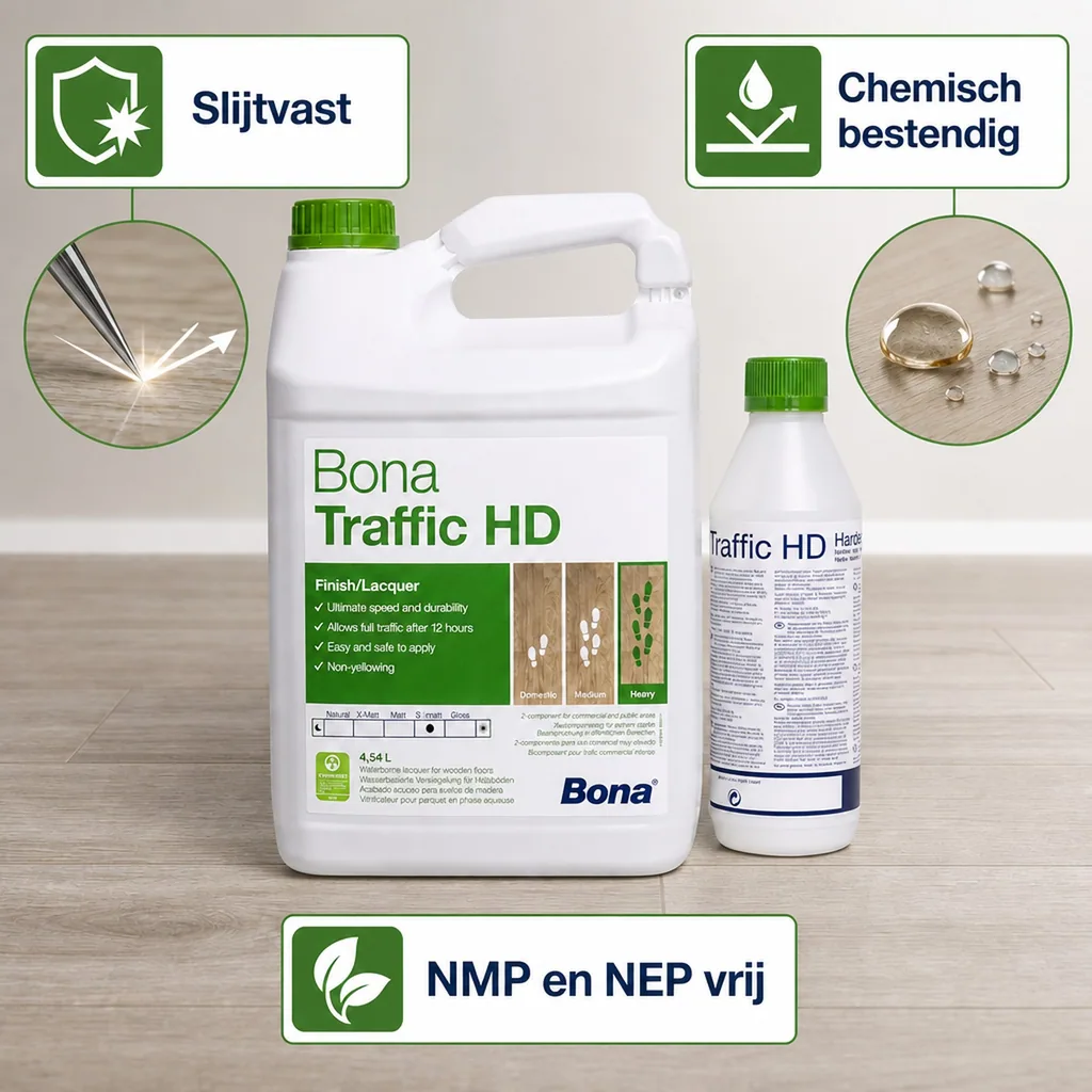 Bona Traffic HD halbmatt 2K, 4,95 liter, 4,5 L + 0,45 HD Härter, parketlak 2 componenten