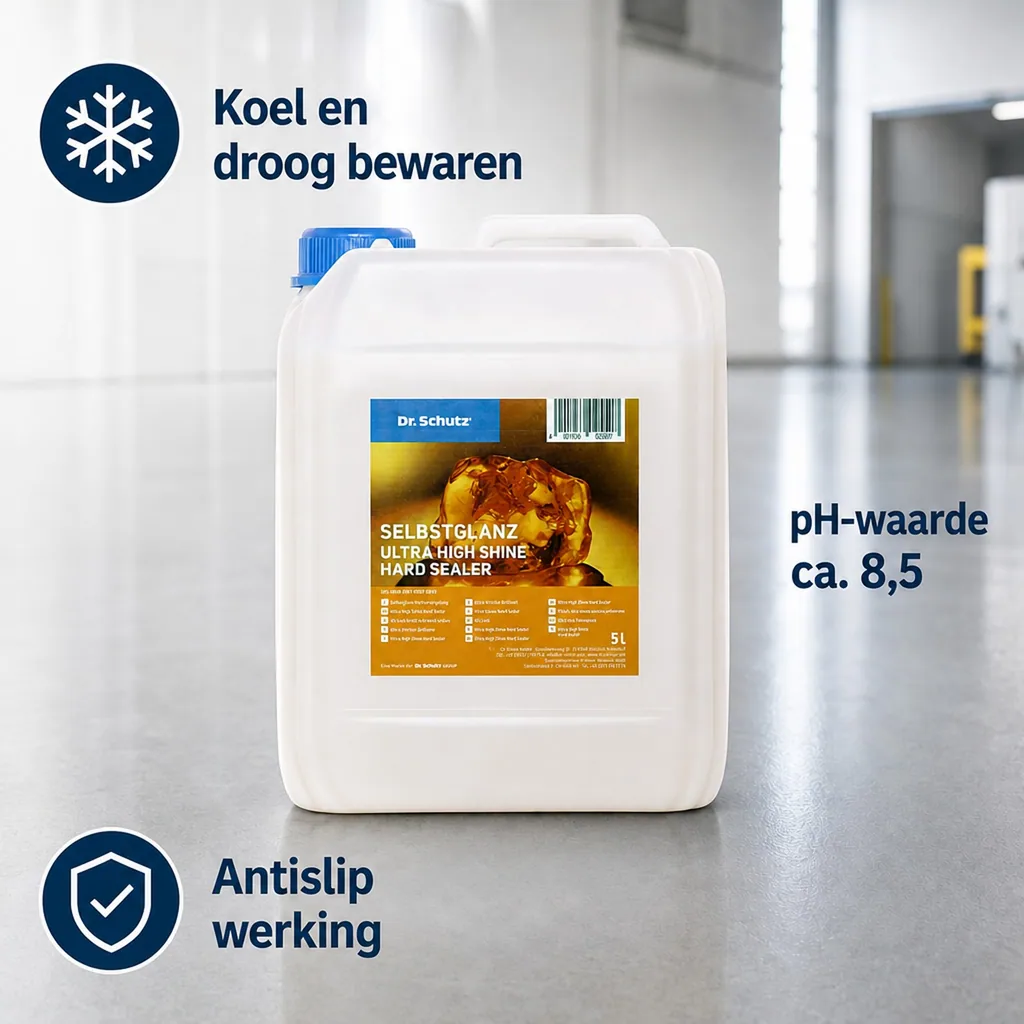 Zelfglans vloercoating 5 Liter, glanzende harde vloer coating voor 100m²