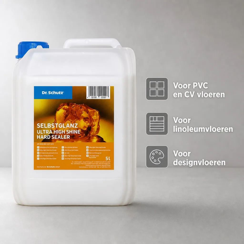Zelfglans vloercoating 5 Liter, glanzende harde vloer coating voor 100m²