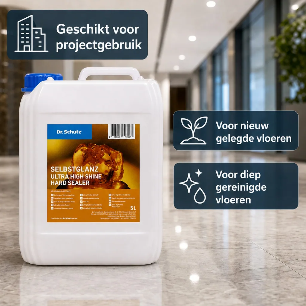 Zelfglans vloercoating 5 Liter, glanzende harde vloer coating voor 100m²