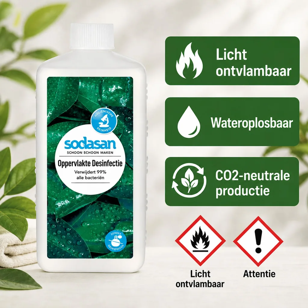 Vlakdesinfectie 1 liter, Oppervlakte desinfectie, Desinfectiemiddel oppervlakken
