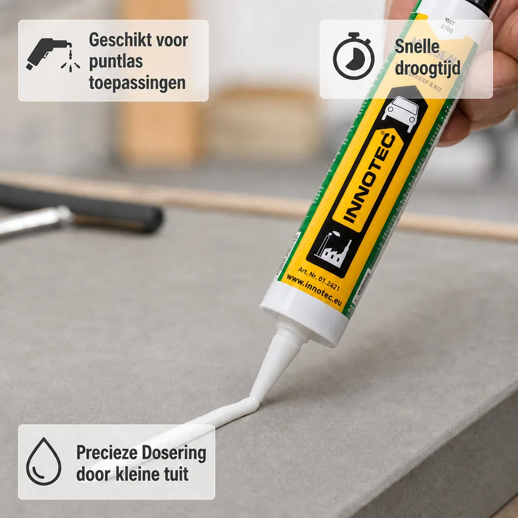 Lijmkit wit, 290 ml, witte lijmkit, afdichtingskit wit