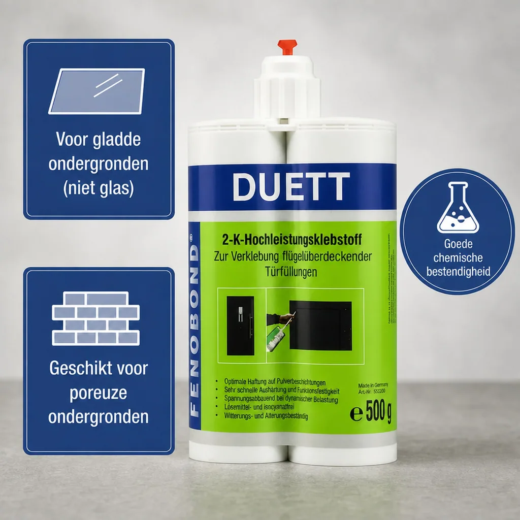 2 componentenlijm, 2k lijm, sterke lijm, 2 x 190 ml/500 g, industriële lijm