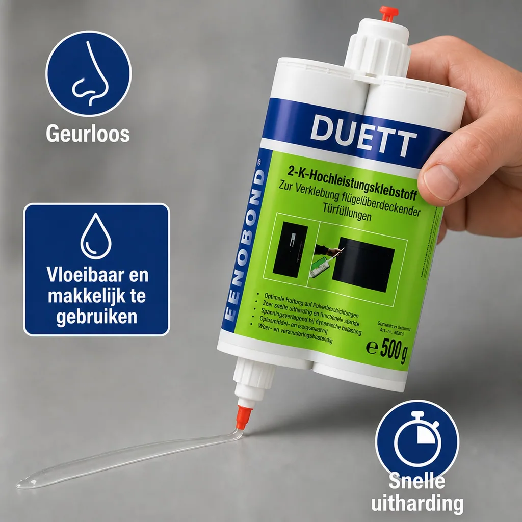 2 componentenlijm, 2k lijm, sterke lijm, 2 x 190 ml/500 g, industriële lijm
