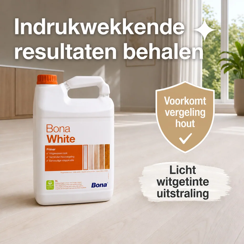 Parket primer wit 5 Liter, Parket grondverf wit, voor helle parket uitstraling
