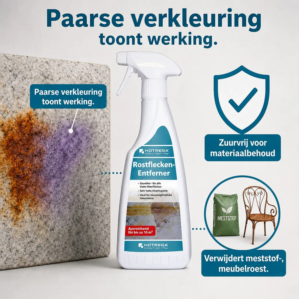 Roestvlekken verwijderen, roest verwijderaar, 500 ml, Flachsprühflasche, roestvlekken reiniger