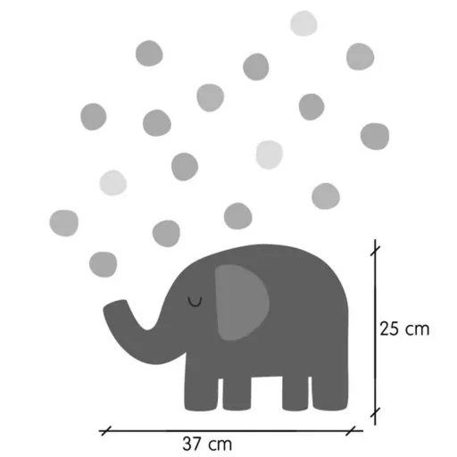 tresxics muursticker olifant & stippen mint