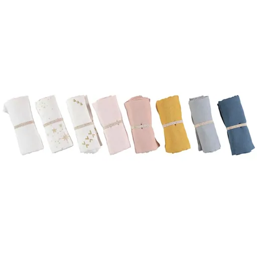Nobodinoz Baby mousseline doek "Love" wit