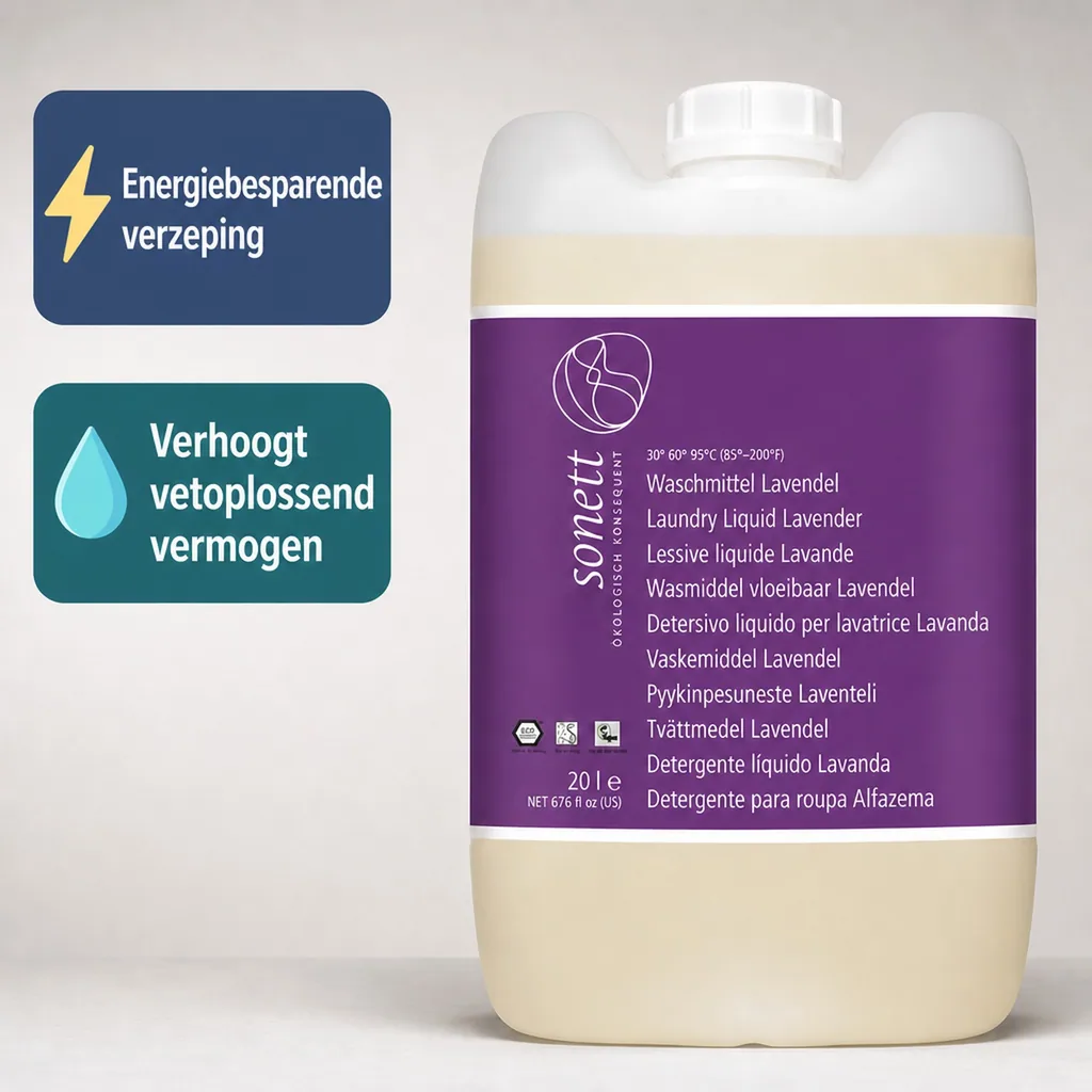 Vloeibaar wasmiddel 20 Liter, wasmiddel lavendel, ecologisch wasmiddel