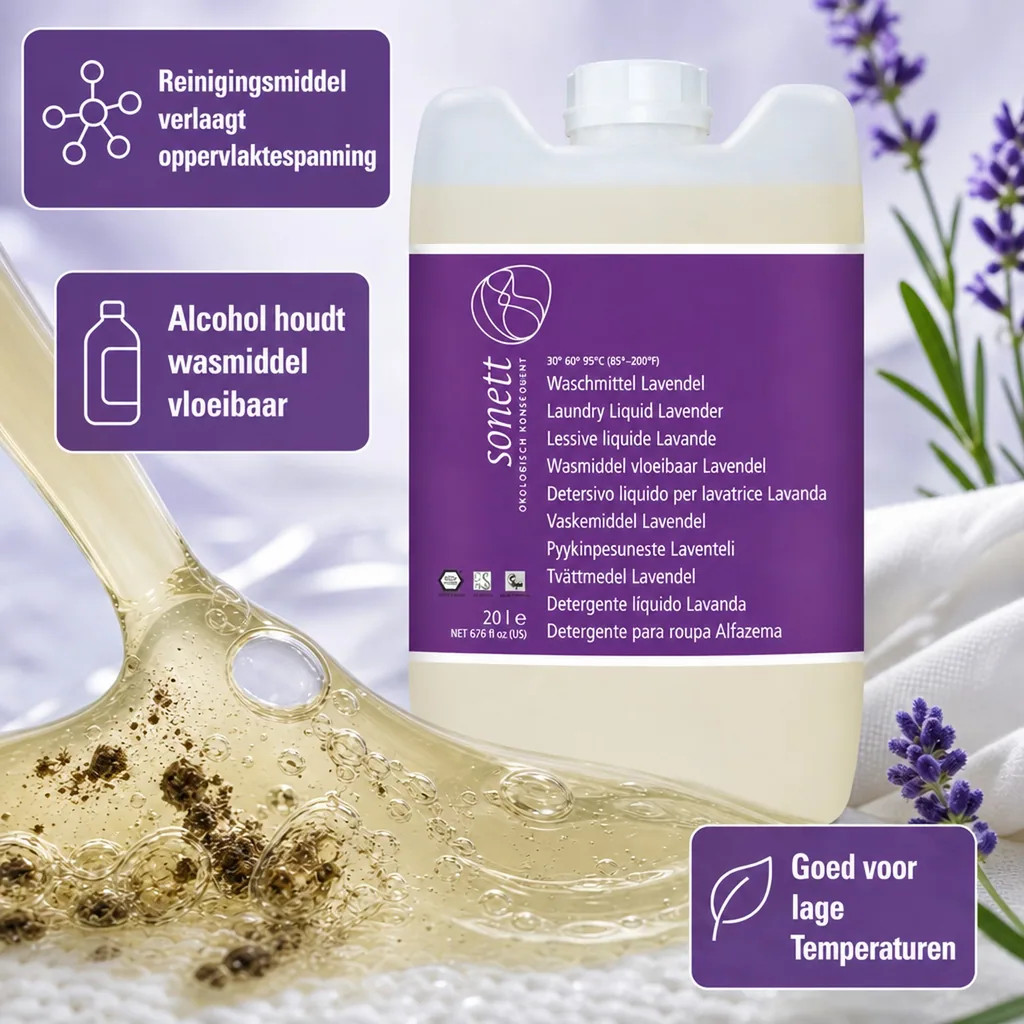 Vloeibaar wasmiddel 20 Liter, wasmiddel lavendel, ecologisch wasmiddel