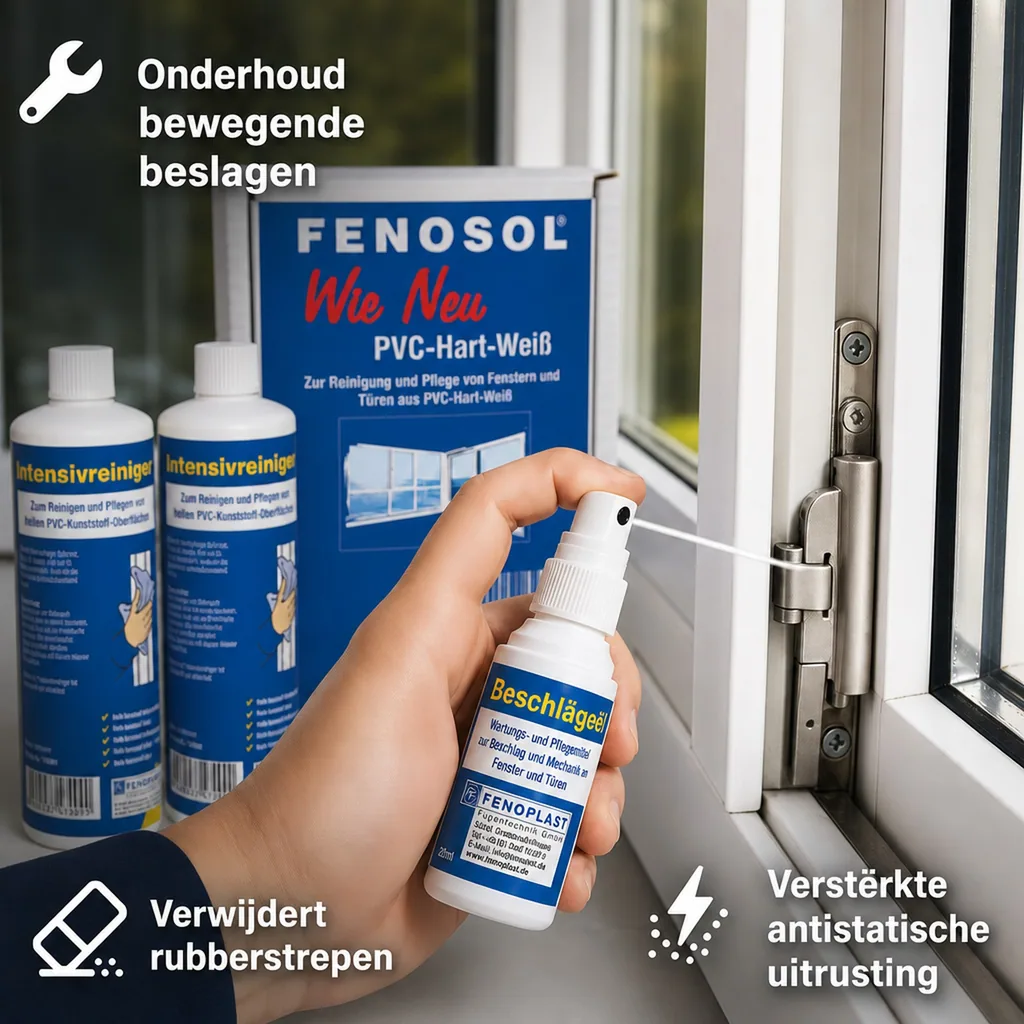 PVC reiniger, Kunststof reiniger, Raamkozijn reiniger, PVC onderhoud, Kunststof onderhoud, Raam onderhoud set, PVC reinigingsset