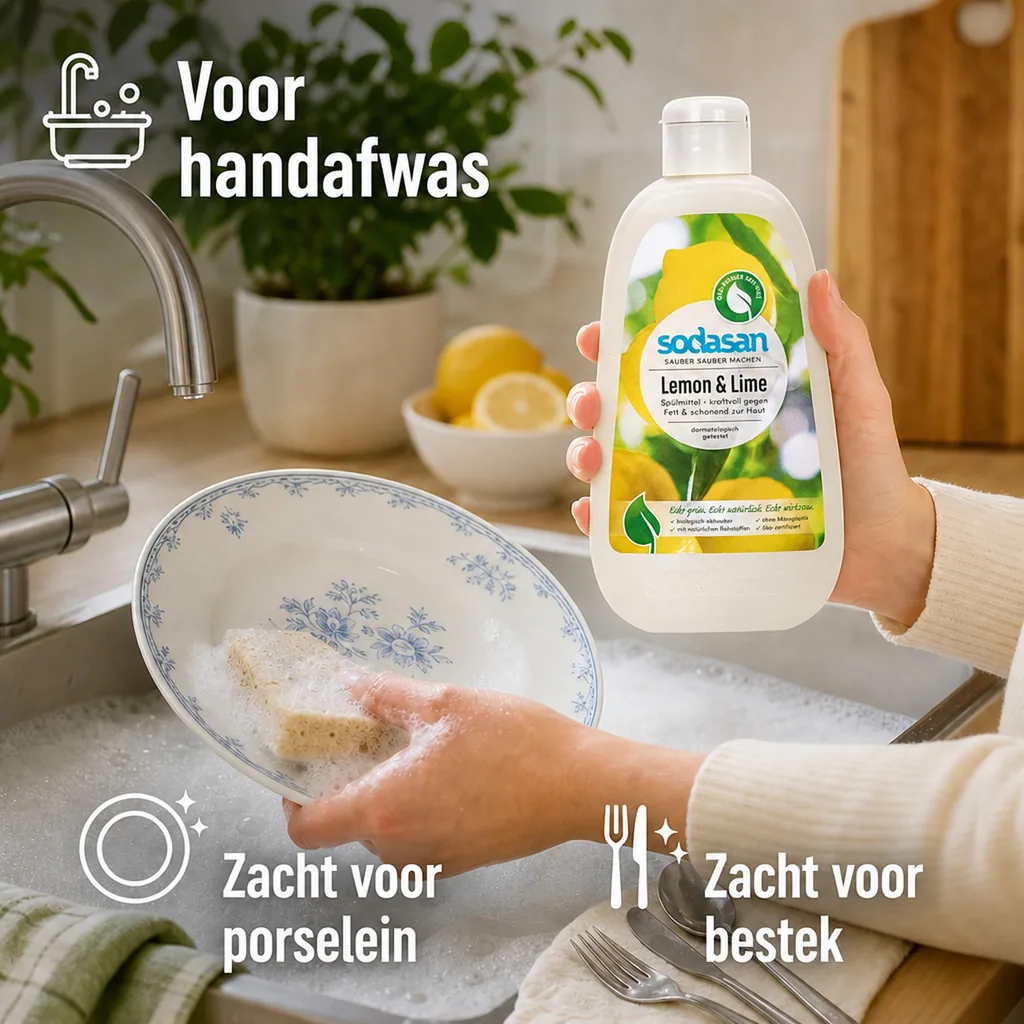 Afwasmiddel, Citroen & Lime, 500ml, Natuurlijk afwasmiddel