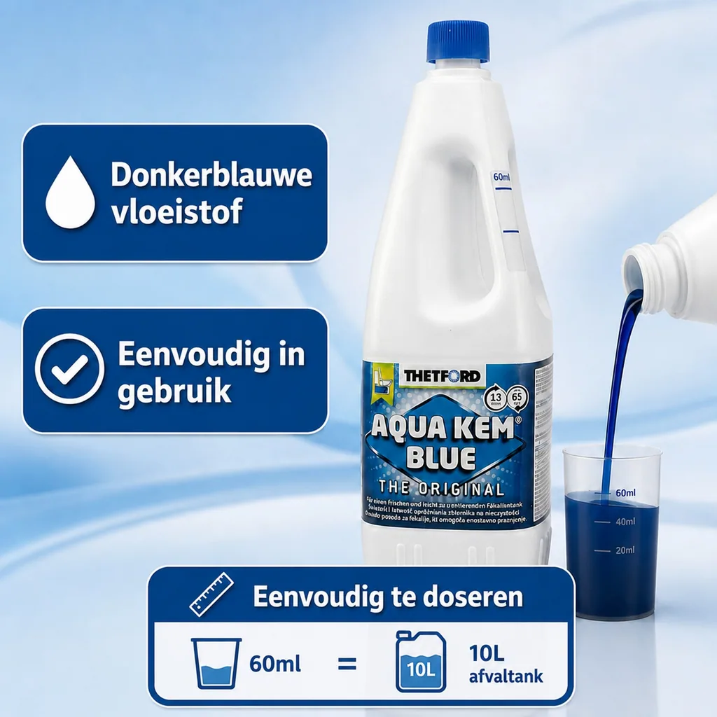 Toiletvloeistof 2 Liter, camping toilet, chemisch toiletvloeistof