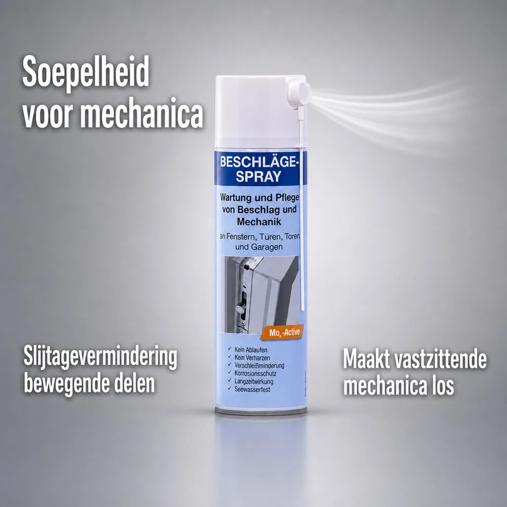 Slotenspray, scharnierspray, beschlagenspray, slotenolie, onderhoudsspray