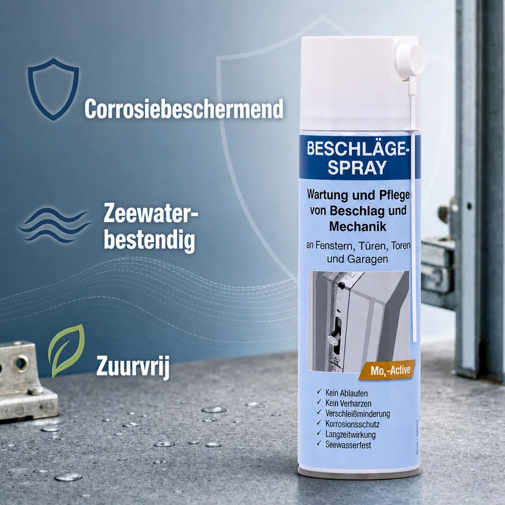 Slotenspray, scharnierspray, beschlagenspray, slotenolie, onderhoudsspray