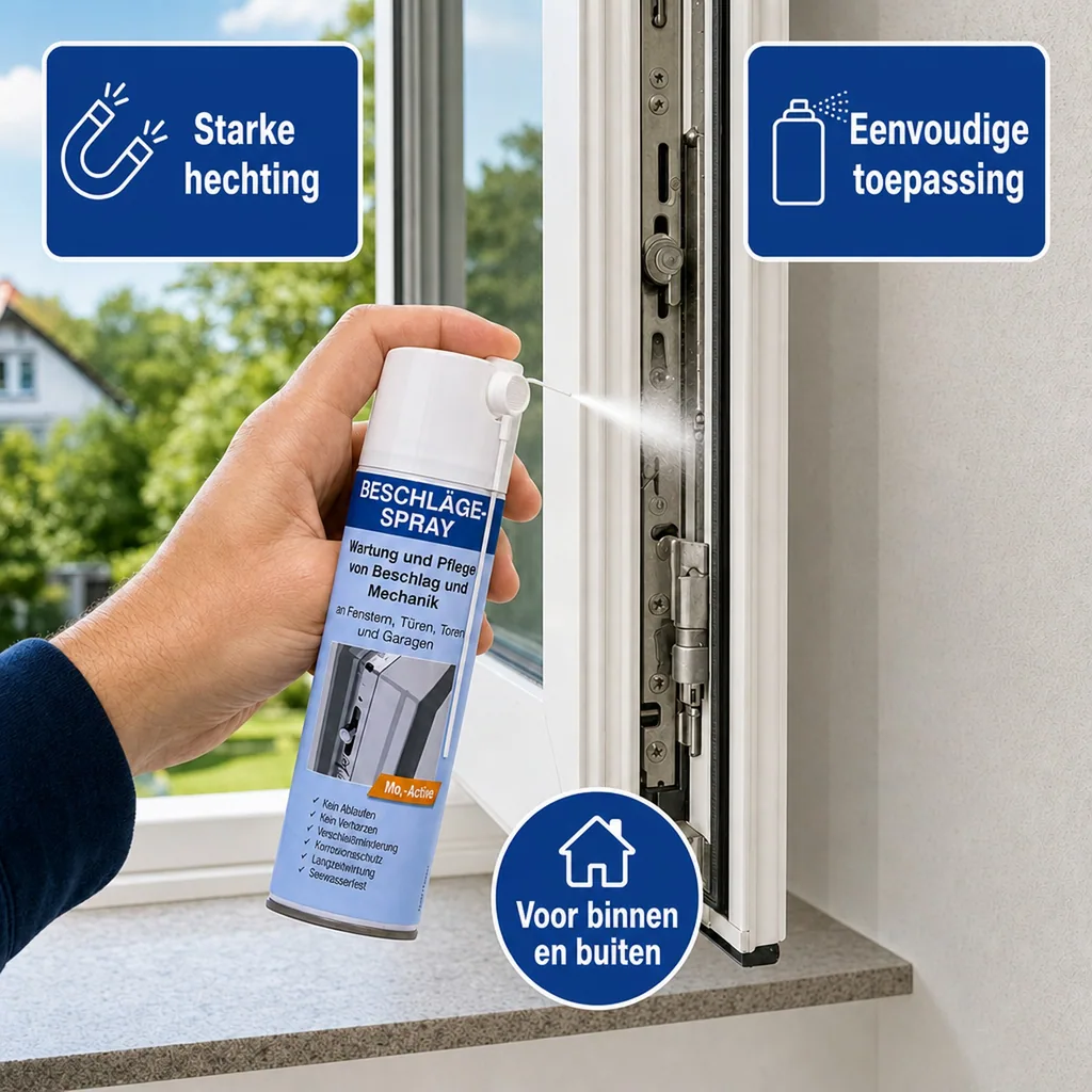 Slotenspray, scharnierspray, beschlagenspray, slotenolie, onderhoudsspray