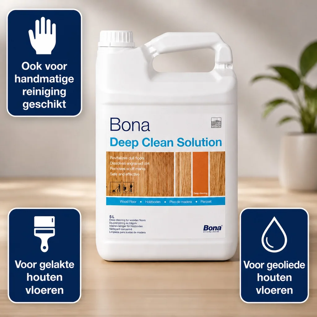 Houten vloer reiniger 5 Liter, dieptereiniger houten vloer, parket reiniger