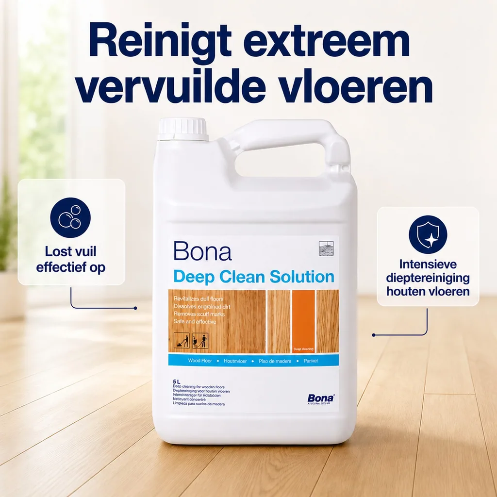 Houten vloer reiniger 5 Liter, dieptereiniger houten vloer, parket reiniger