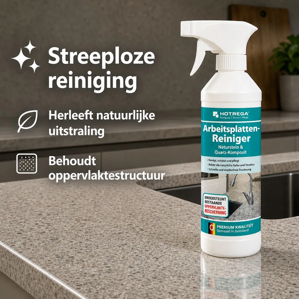 Aanrechtblad reiniger 500 ml, Natuursteen & Quarz-Komposit, Werkblad reiniger, Sprühflasche