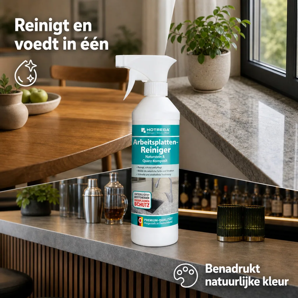 Aanrechtblad reiniger 500 ml, Natuursteen & Quarz-Komposit, Werkblad reiniger, Sprühflasche
