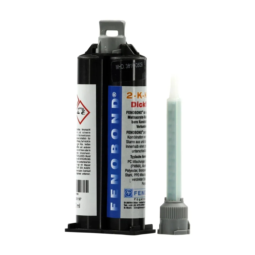 2K lijm, methacrylaat lijm, 50 ml incl. mengtuit, 2 componenten lijm