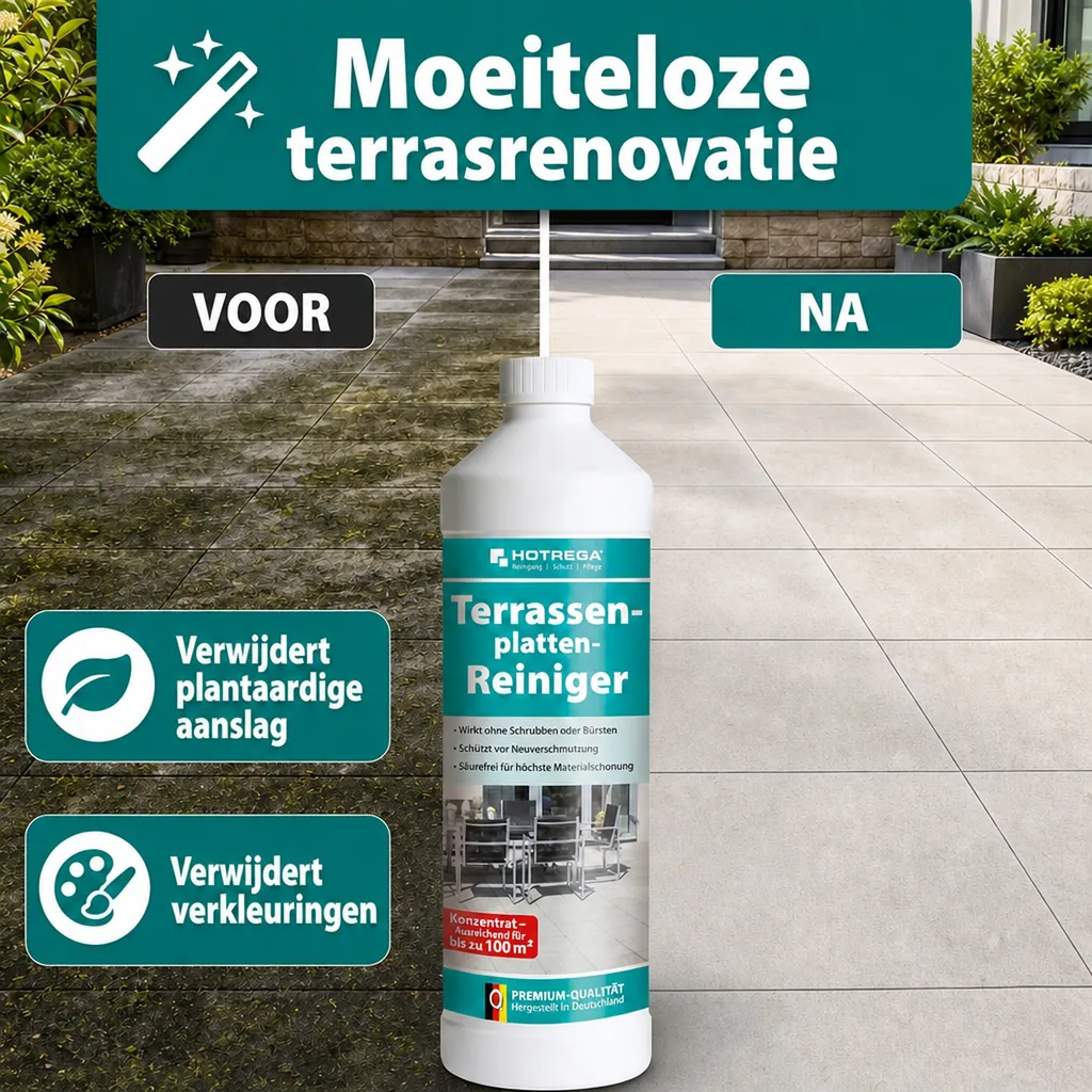 Terrasreiniger 1 Liter, Concentraat terrasreiniger, Terrastegels reinigen