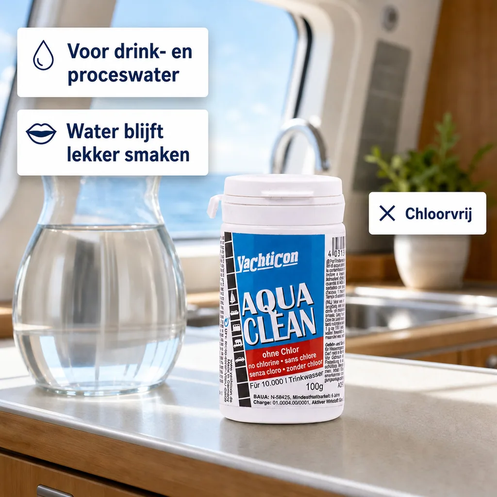 Watertank reiniger, drinkwater tank reinigen, water ontkiemen, Aqua Clean AC 10.000, 100g poeder