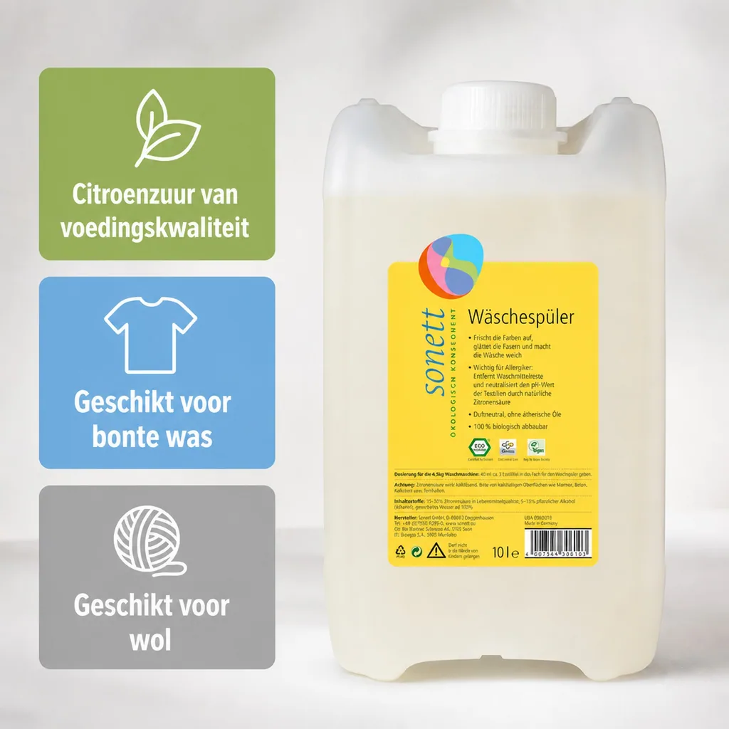Wasverzachter 10 liter, ecologische wasverzachter, natuurlijke wasverzachter