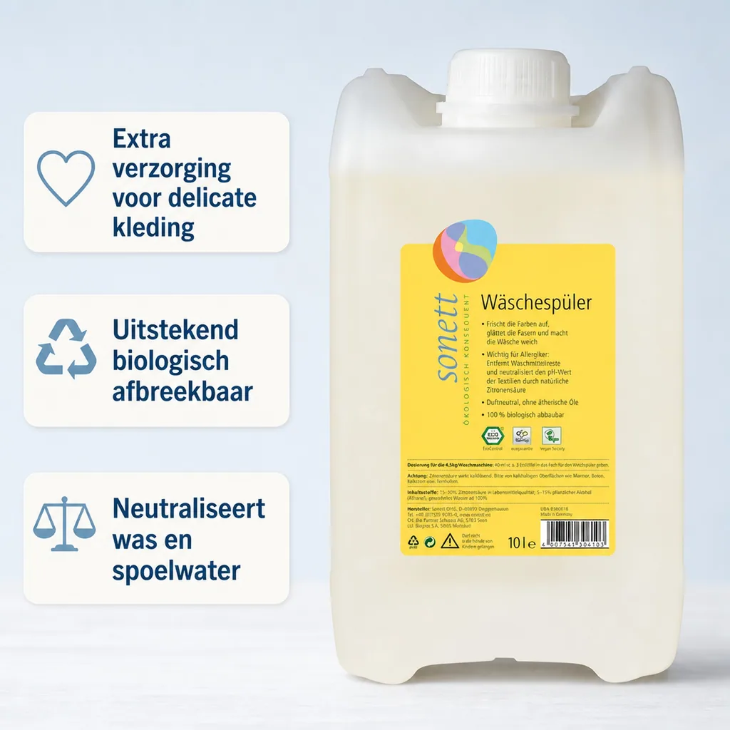 Wasverzachter 10 liter, ecologische wasverzachter, natuurlijke wasverzachter