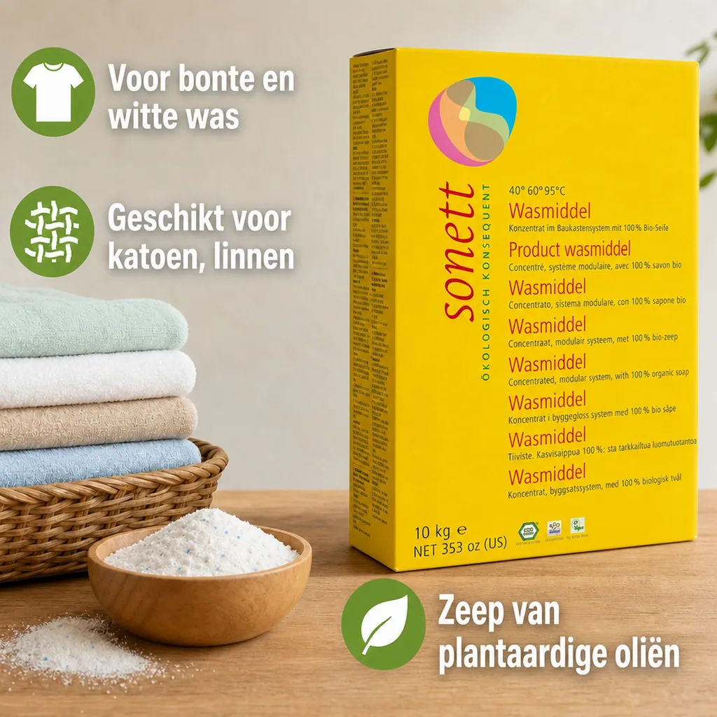 Waspoeder 10kg, wasmiddel poeder concentraat, 40°60°95°