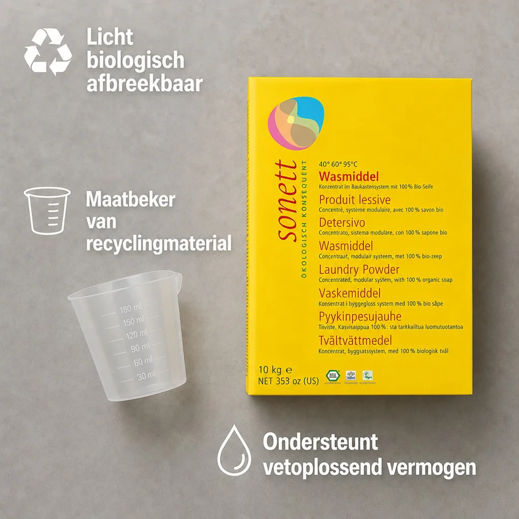 Waspoeder 10kg, wasmiddel poeder concentraat, 40°60°95°