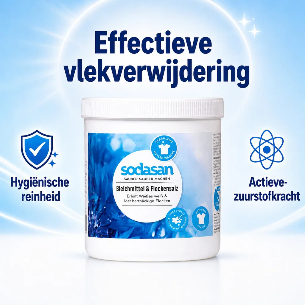 Vlekken verwijderen, vlekkenzout, natuurlijk bleekmiddel, SODASAN Bleichmittel & Fleckensalz 500g