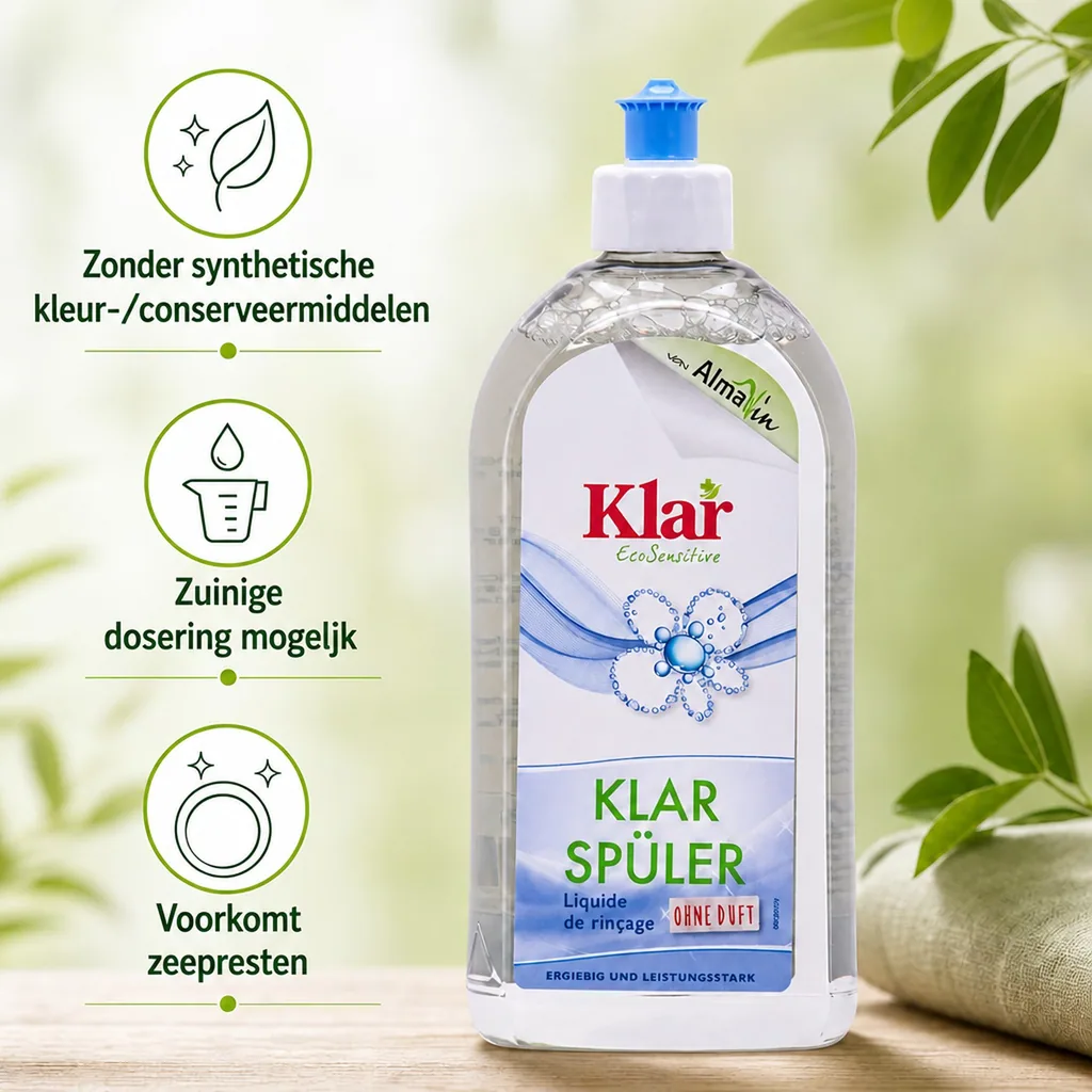 Vaatwasser glansspoelmiddel, 500 ml zonder parfum