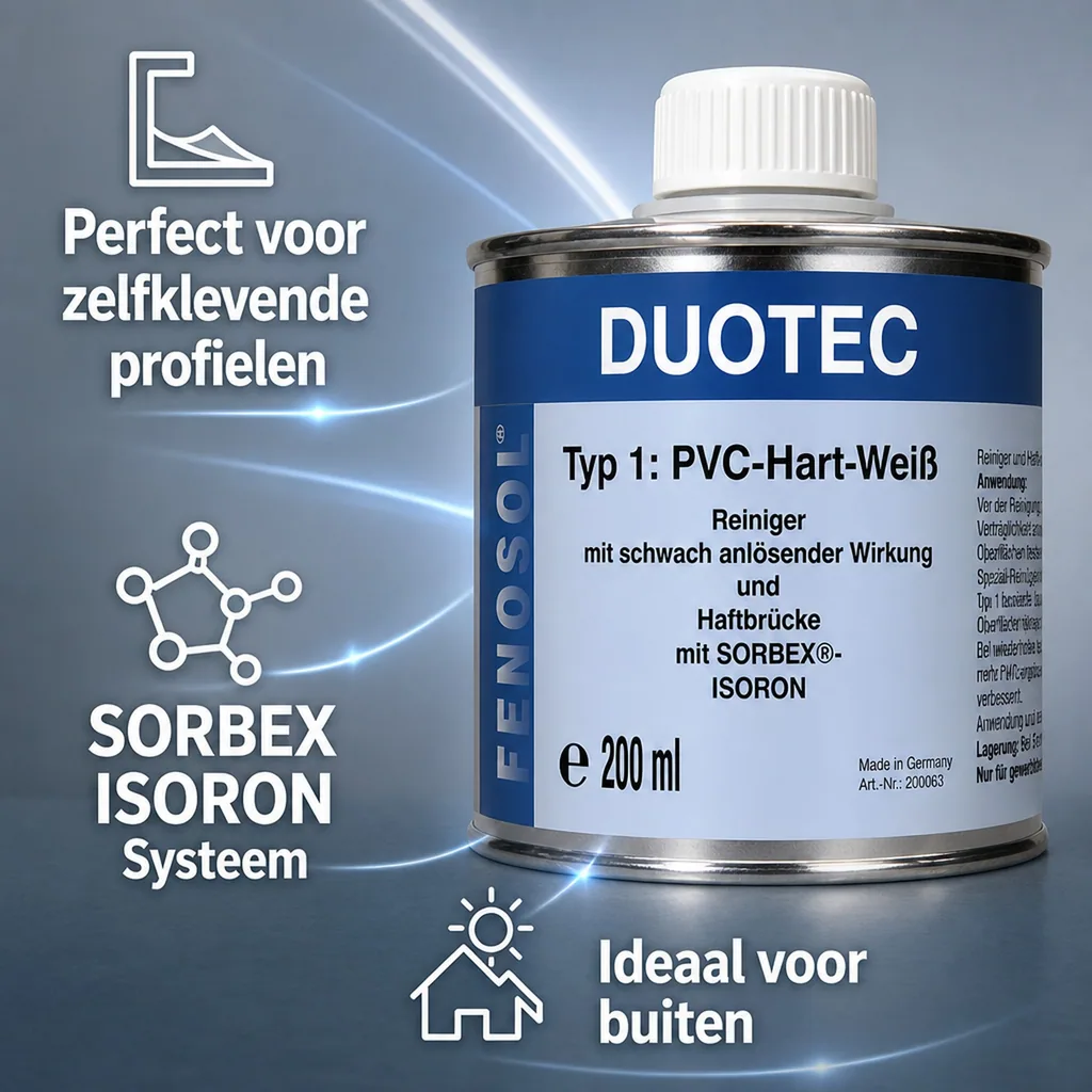 PVC lijm, PVC hard lijm, Fenosol DUOTEC 200ml, type 1, hard PVC, wit