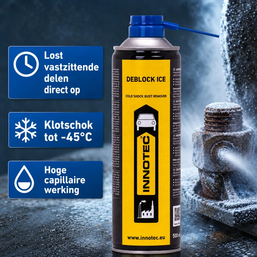 Roestoplosser, kruipolie, roest verwijderen, bouten losmaken, vastgeroeste bouten losmaken, roest losmaken, roest spray, koudeshock spray