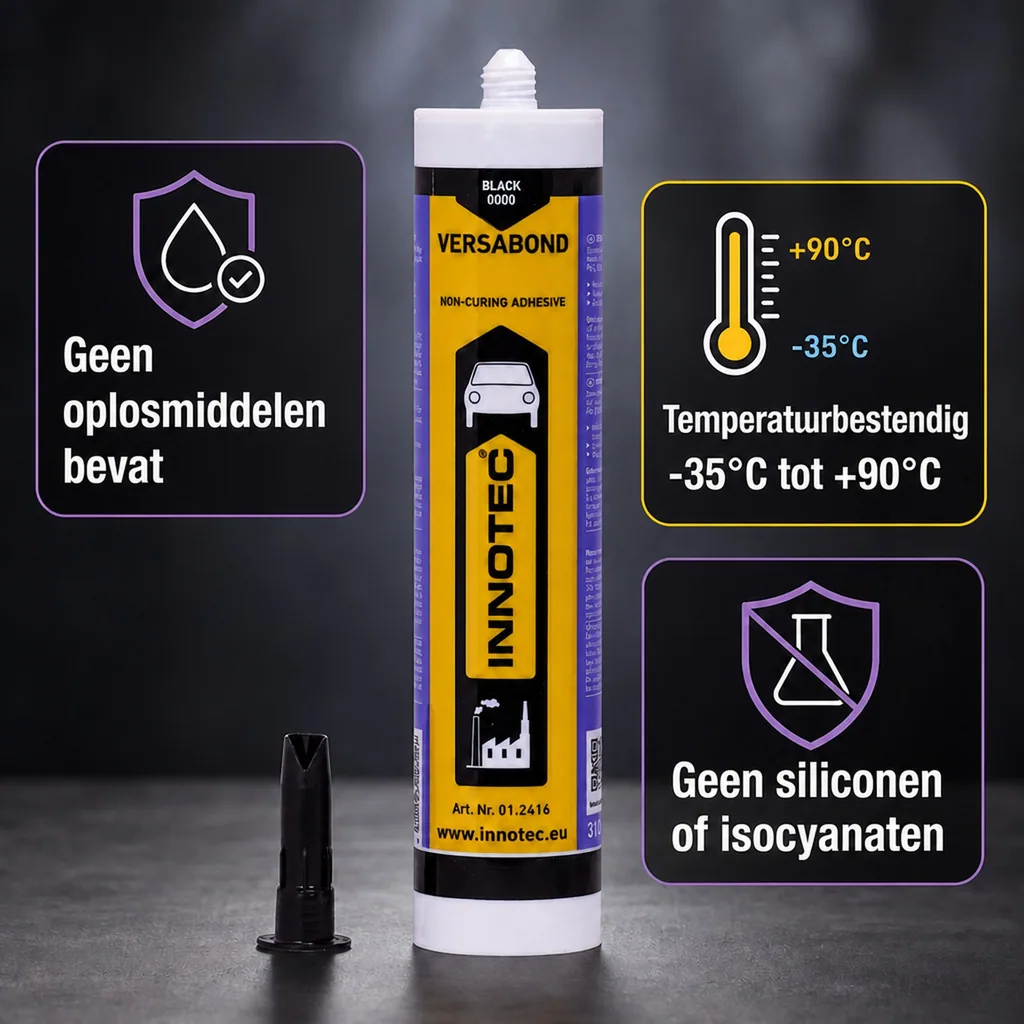 Afdichtingskit zwart, abtupbare dichtmassa, 310 ml