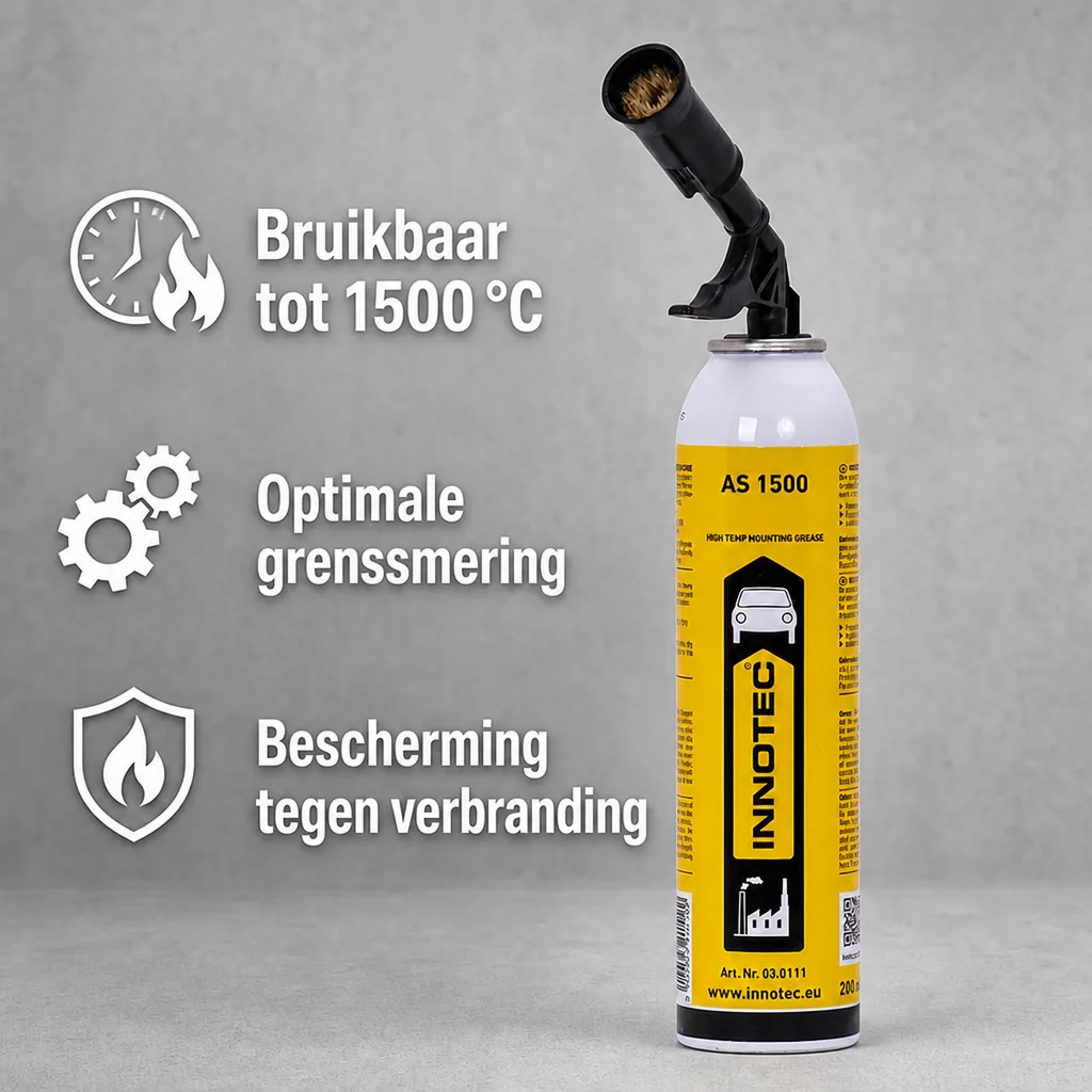 Smeervet met kwast, 200 ml, inkl. opzetstuk met hoekstuk en penseel
