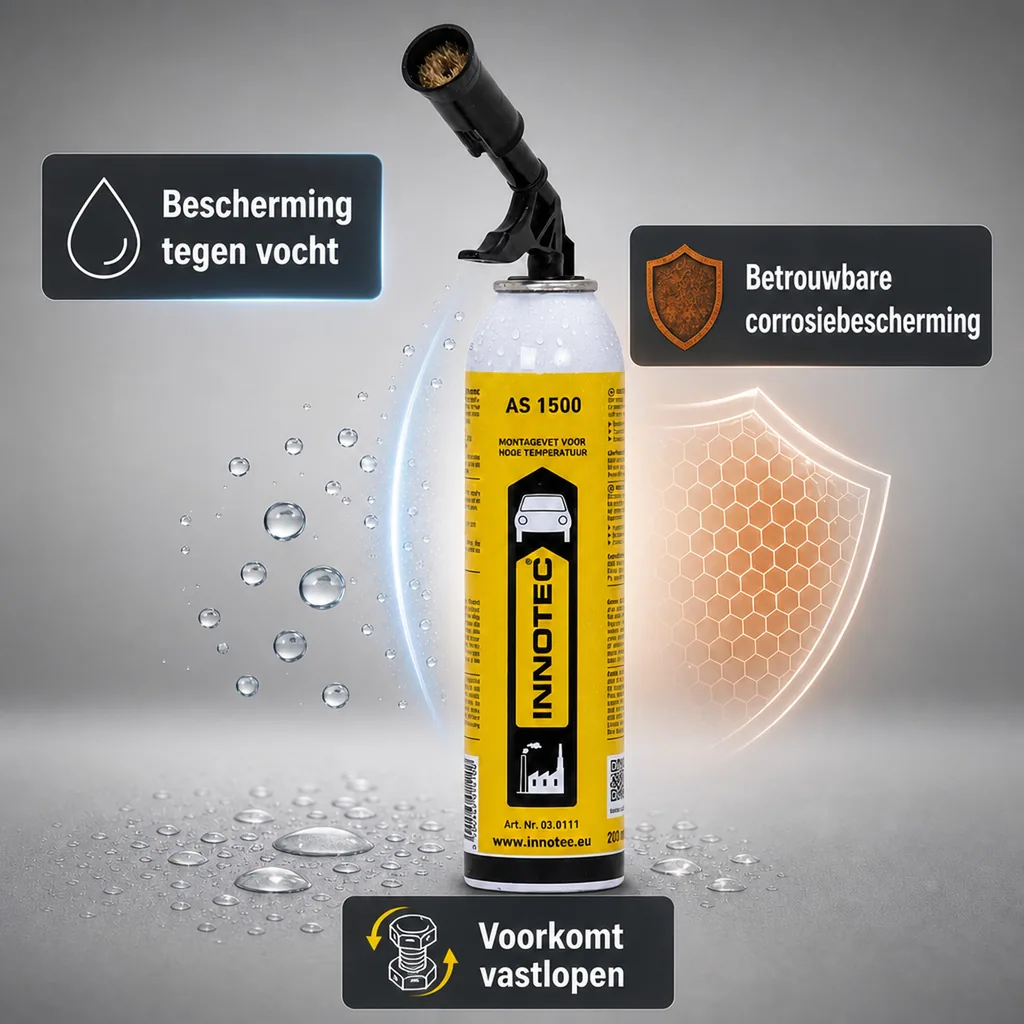Smeervet met kwast, 200 ml, inkl. opzetstuk met hoekstuk en penseel
