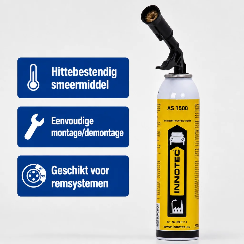 Smeervet met kwast, 200 ml, inkl. opzetstuk met hoekstuk en penseel